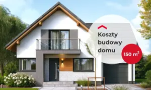 Nowoczesny dom z garażem i balkonem. Sprawdź, jaki jest koszt budowy domu 150m².