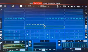 Sekwencer muzyczny z kropkami, które tworzą rytm. To właśnie **beatbox co to** za magia dźwięku?