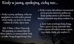 Nuty i chwyty do kolędy „Kiedy w jasną spokojną cichą noc” - pobierz!
