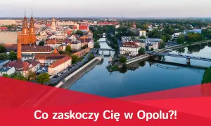 Widok na Opole z lotu ptaka: katedra, rzeka Odra i mosty. Odkryj opolskie atrakcje!