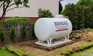 Nowy zbiornik na gaz płynny ROMGAZ, zapewniający ekologiczne ogrzewanie gazowe z butli.