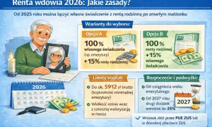 Renta rodzinna dla wdowy: kiedy ZUS ją zabierze? Limity 2026