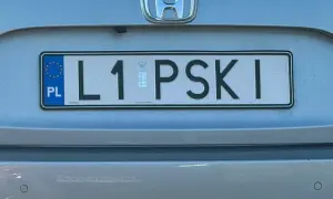 Polskie tablice rejestracyjne L1 PSKI.