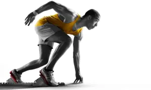 Atleta listo para jugar y competir en deportes.