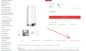 Bojler poziomy 80l Ariston Velis Evo 80, nowoczesny design, energooszczędny, cicha praca.
