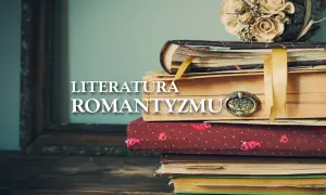 Stos starych książek, ozdobiony bukietem suszonych kwiatów, przywołuje ducha romantyzmu w sztuce.