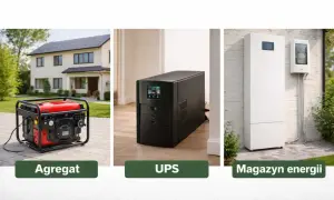 Agregat, UPS i magazyn energii – rozwiązania zapewniające zasilanie awaryjne domu.