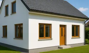 Jaką elewację wybrać do grafitowego dachu i okien w kolorze złoty dąb?