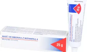 Maść ochronna z witaminą A, 25 g. Zapewnia ochronę i pielęgnację skóry.