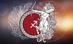 Strzelec, 23.11 znak zodiaku, to mityczny centaur z łukiem i strzałą, symbolizujący odwagę i dążenie do celu.