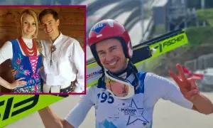 Kamil Stoch z żoną w strojach ludowych i w kasku skoczka narciarskiego. Dlaczego Kamil Stoch nie ma dzieci? To pytanie nurtuje fanów.
