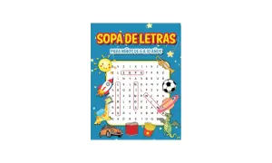 Divertida sopa de letras para niños de 6 a 10 años, con dibujos de cohete, sol, balón y más. ¡A buscar palabras!