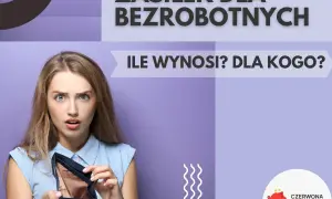 Zastanawiasz się, ile wynosi zasiłek dla bezrobotnych? Młoda kobieta zszokowana pustym portfelem szuka odpowiedzi.