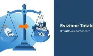 Bilancia con casa e auto da un lato, denaro dall'altro. Illustra il **garanzia per evizione significato** e il diritto al risarcimento.
