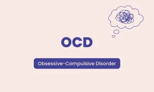 OCD, tvångssyndrom. Tankebubblan visar hur det känns när jag har ångest.