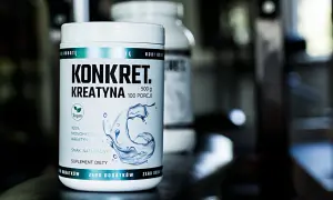 Opakowanie kreatyny w proszku "Konkret". Dowiedz się, jak brać kreatynę w proszku, by osiągnąć najlepsze efekty.