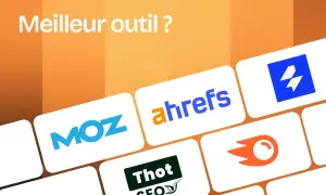Logos de logiciels de référencement naturel : Moz, Ahrefs, Thot SEO, et d'autres. Quel est le meilleur outil ?