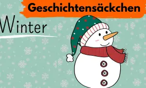 Winterliche kurze Handpuppen Geschichten mit einem süßen Schneemann.