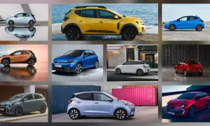Kompilacja małych aut miejskich: Fiat 500, Dacia Sandero, Toyota Yaris, Toyota Aygo X, VW Polo, Suzuki Swift, Mazda 2, Kia Picanto, Hyundai i10 i inne.