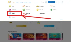 Gdzie kupić zdrapki? Kliknij w menu "Gry", a następnie wybierz "Zdrapki".