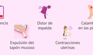Cansancio, dolor de espalda, calambres, contracciones y expulsión del tapón mucoso. ¡Se acerca el momento!