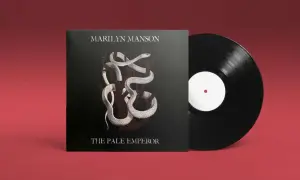 Płyta winylowa Marilyn Mansona "The Pale Emperor" z wężami na okładce.