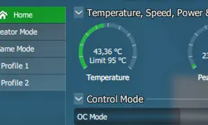 Ryzen Master pokazuje, ile stopni powinien mieć procesor. Aktualna temperatura to 43,36°C, limit 95°C.