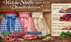 Stoffe für Dirndl: Karo, Satin, Leinen & mehr. Ratgeber für die perfekte Schürze mit Stil.