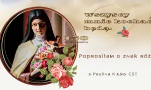 Św. Paulina prosiła o znak róży, wierząc, że imię róża jest święte. Obraz upamiętnia 150. rocznicę urodzin.