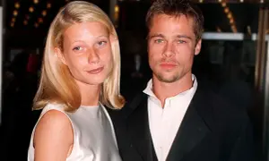 Gwyneth Paltrow i Brad Pitt na premierze jednego z filmów.