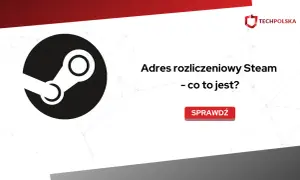 Logo Steam i tekst "Adres rozliczeniowy Steam - co to jest?".