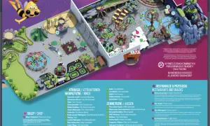 Plan parku rozrywki z atrakcjami, restauracjami i sklepem. Sprawdź majaland cennik i zaplanuj wizytę!