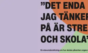 Det enda jag tänker på är stress och skola." En elevundersökning om hur skolan påverkar ungas mående.