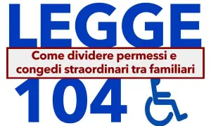 Legge 104: come dividere permessi e congedi straordinari tra familiari in caso di separazione. Simbolo disabilità.