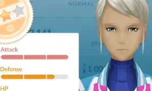 Statystyki postaci w iv pokemon go: atak, obrona i HP.