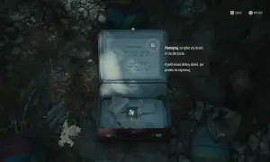 Otwarta metalowa skrzynka z notatkami. Jedna z nich zawiera cytat: "Pamiętaj, to tylko zły dzień, a nie złe życie." To cenna wskazówka w alan wake poradnik.