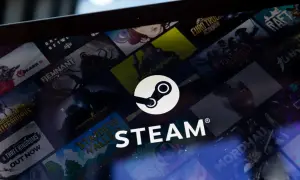 Ekran Steam z logo i okładkami gier. Chcesz wiedzieć, jak sprawdzić ile wydałem na Steam?