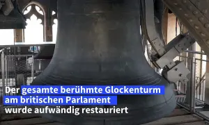 Der berühmte Glockenschlag von Big Ben, die Glocke des britischen Parlaments, wurde aufwendig restauriert.