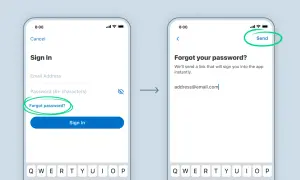 Jak zmienić hasło na Messengerze? Kliknij "Zapomniałem hasła", wpisz email i naciśnij "Wyślij".