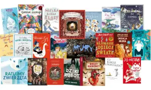 Książki dla 9 latki: "Niesamowite historie", "Gabinet zoologii", "Wielka księga klary", "Śnieżna siostra", "Pan Taro w krainie śpiących talentów", "Po ciemku", "Sznurówka ptak", "Wiatr z księżyca", "Mama gęś", "Ratujmy zwierzęta", "Puk Puk!", "Jukato",...