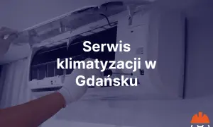 Ręka w białej rękawiczce naprawia klimatyzator.