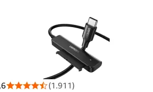 Adaptador UGREEN conector SATA a USB-C, ideal para conectar discos duros y expandir tu almacenamiento.