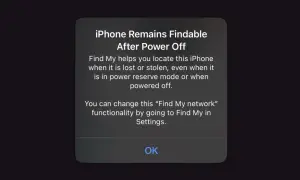 Komunikat o tym, jak namierzyć iPhone'a, nawet gdy jest wyłączony. Funkcja "Znajdź mój iPhone" działa dzięki sieci "Znajdź mój".