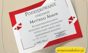 Wzruszające podziękowania za pomoc dla Matthiasa Nabob za bezinteresowność, życzliwość i zaangażowanie w życie szkoły.