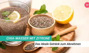 Chia-Zitronen-Wasser: Erfrischend und ein toller Helfer für deine Abnehmen Erfahrungen. Mit frischer Zitrone und Minze.