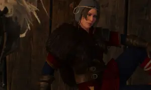 Yennefer wpatruje się w Geralta, zastanawiając się, czy romans z Shani ma wpływ na jej uczucia.