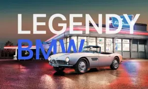 Klasyczne bmw modele stare, jak ten kabriolet, przy retro dinerze.
