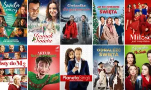 Kolaż plakatów filmowych, w tym "Listy do M2", "Artur ratuje gwiazdkę" i "Planeta Singli". To nagranie roku dla fanów świątecznych komedii romantycznych.