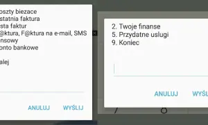 Jak sprawdzić stan konta T-Mobile? Menu oferuje opcje: koszty, faktury, konto bankowe, Twoje finanse, przydatne usługi.