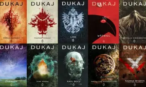 Okładki książek polskich pisarzy science fiction. Mroczne, symboliczne grafiki i tytuły jak "Córka Łupieżcy" czy "Król Bólu" zapowiadają niezwykłe historie.